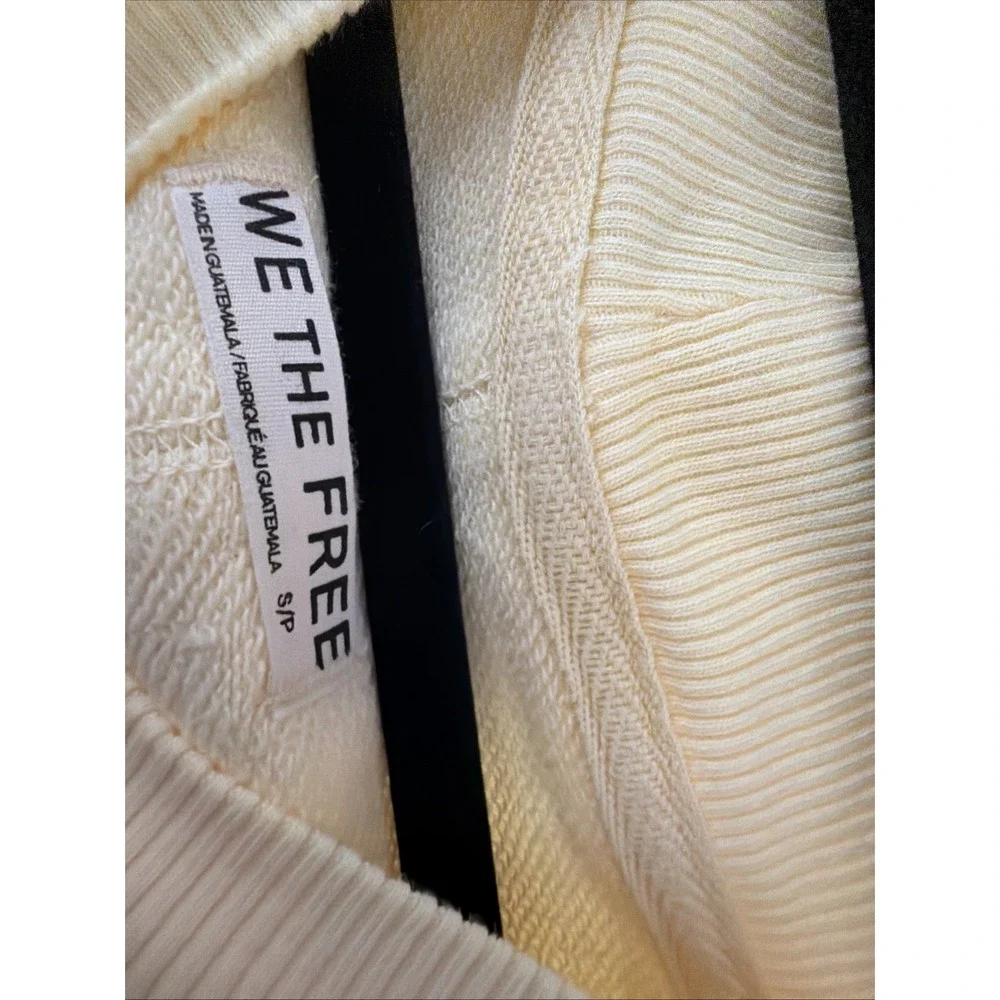 New We The Free People Small/S Palm Springs Pullover Sweater Oversized Banana Ye